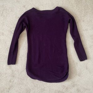 Ricki’s long purple sweater